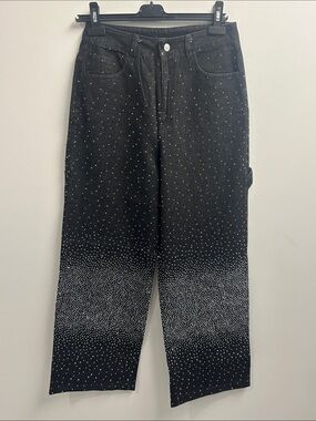 Women’s Black Crystal Embellished Jeans